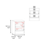 Mesa de Noche Eter Azul 40x50.7cm con Dos Cajones y un Entrepaño - MESAS DE NOCHE | Bylmo