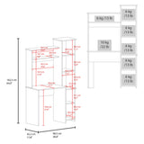 Centro de Computo Versalles Azul y Fresno 98.5x163.1cm sin Cajones y con Organizador de Libros - ESCRITORIOS | Bylmo