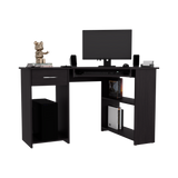 Escritorio Jasper Wengue 120x75cm con Un Cajón y con Organizador de Libros - ESCRITORIOS | Bylmo