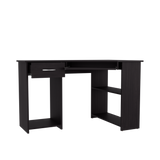 Escritorio Jasper Wengue 120x75cm con Un Cajón y con Organizador de Libros - ESCRITORIOS | Bylmo