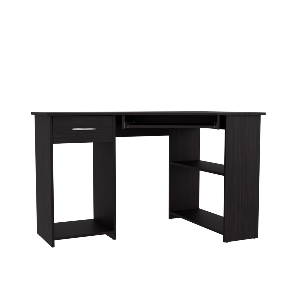 Escritorio Jasper Wengue 120x75cm con Un Cajón y con Organizador de Libros - ESCRITORIOS | Bylmo