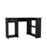 Escritorio Jasper Wengue 120x75cm con Un Cajón y con Organizador de Libros - ESCRITORIOS | Bylmo