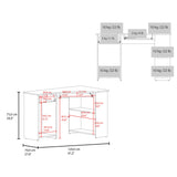 Escritorio Jasper Wengue 120x75cm con Un Cajón y con Organizador de Libros - ESCRITORIOS | Bylmo