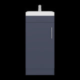 Mueble para Lavamanos Madrid Azul 40x88cm Individual con Lavamanos de Resina y con Una Puerta - MUEBLES PARA LAVAMANOS | Bylmo