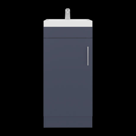 Mueble para Lavamanos Madrid Azul 40x88cm Individual con Lavamanos de Resina y con Una Puerta - MUEBLES PARA LAVAMANOS | Bylmo