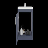 Mueble para Lavamanos Madrid Azul 40x88cm Individual con Lavamanos de Resina y con Una Puerta - MUEBLES PARA LAVAMANOS | Bylmo