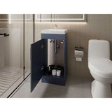 Mueble para Lavamanos Madrid Azul 40x88cm Individual con Lavamanos de Resina y con Una Puerta - MUEBLES PARA LAVAMANOS | Bylmo