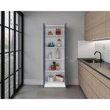 Alacena Blanco y Azul 60x180.6cm con Dos Puertas - ALACENAS Y MUEBLES MICROONDAS | Bylmo