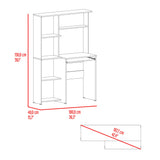 Centro de Computo Alden Eco Wengue 100x150cm con Organizador de Libros y sin Cajones - ESCRITORIOS | Bylmo