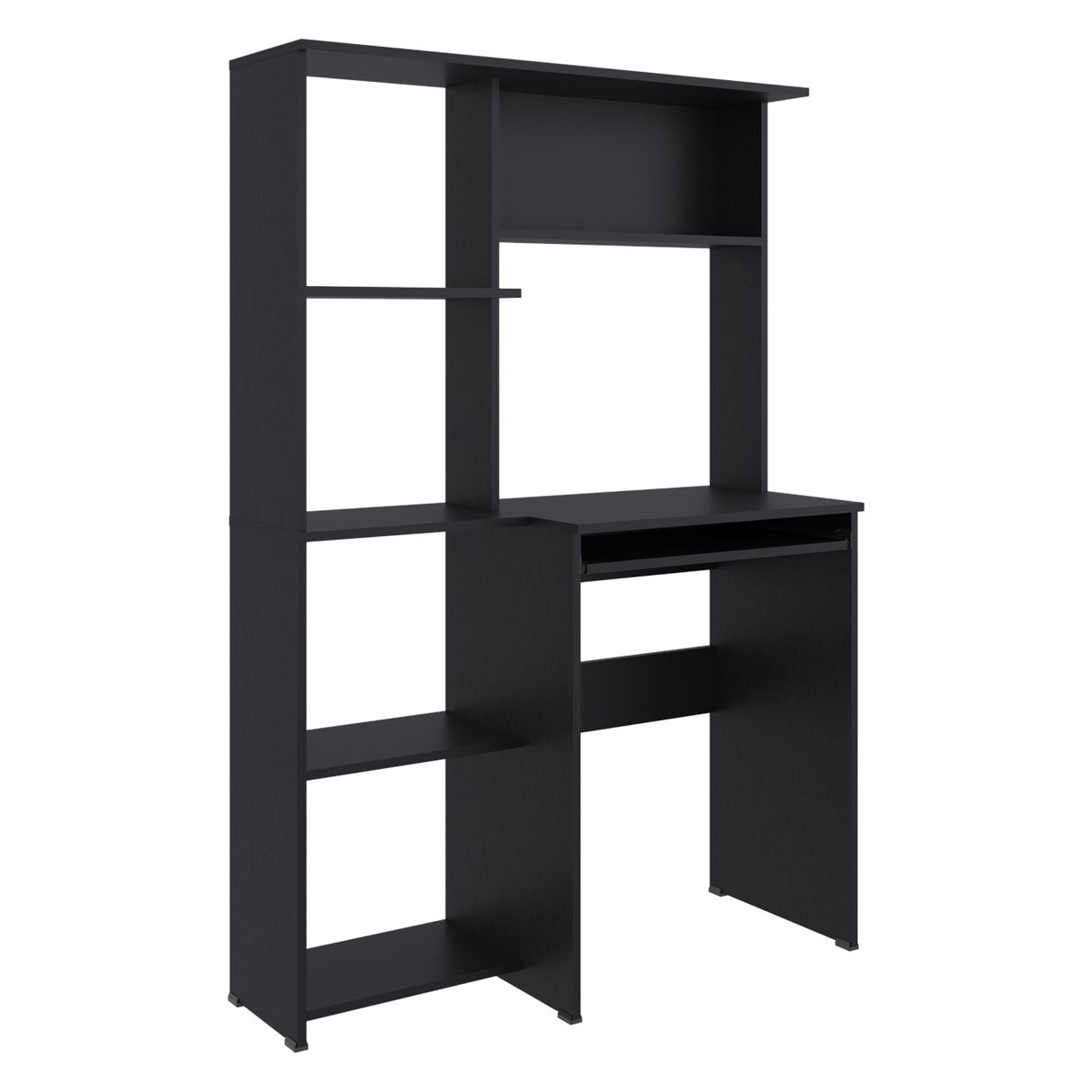 Centro de Computo Alden Eco Wengue 100x150cm con Organizador de Libros y sin Cajones - ESCRITORIOS | Bylmo