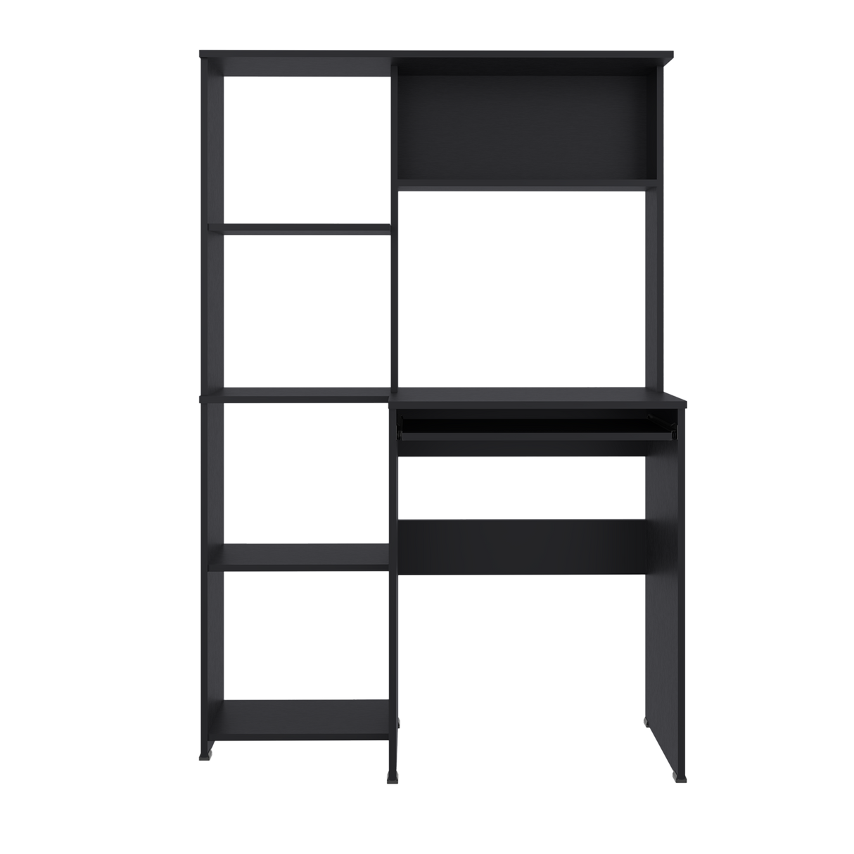 Centro de Computo Alden Eco Wengue 100x150cm con Organizador de Libros y sin Cajones - ESCRITORIOS | Bylmo