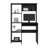 Centro de Computo Alden Eco Wengue 100x150cm con Organizador de Libros y sin Cajones - ESCRITORIOS | Bylmo