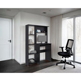 Centro de Computo Alden Eco Wengue 100x150cm con Organizador de Libros y sin Cajones - ESCRITORIOS | Bylmo