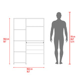 Centro de Computo Alden Eco Wengue 100x150cm con Organizador de Libros y sin Cajones - ESCRITORIOS | Bylmo