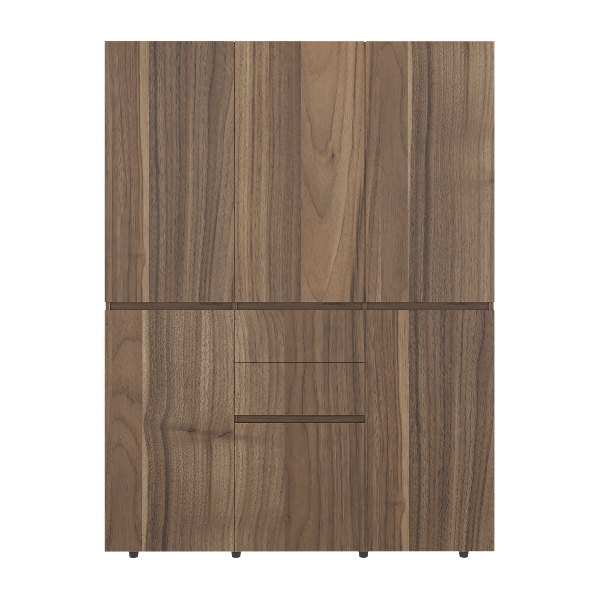 Closet Bea Gales y Blanco 150x200cm con Dos Cajones y con Seis Puertas - CLOSETS | Bylmo