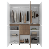 Closet Bea Gales y Blanco 150x200cm con Dos Cajones y con Seis Puertas - CLOSETS | Bylmo