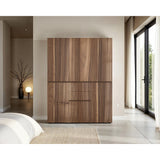 Closet Bea Gales y Blanco 150x200cm con Dos Cajones y con Seis Puertas - CLOSETS | Bylmo