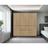 Closet Siruela Fresno Europeo y Blanco 200x200cm con Cuatreo Cajones y con Ocho Puertas - CLOSETS | Bylmo
