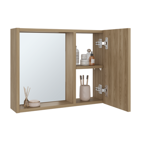 Gabinete de Baño Alessi Fresno 50.5x40.3cm con Espejo y con Un Entrepaño - GABINETES DE BANHO | Bylmo