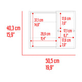 Gabinete de Baño Alessi Fresno 50.5x40.3cm con Espejo y con Un Entrepaño - GABINETES DE BANHO | Bylmo