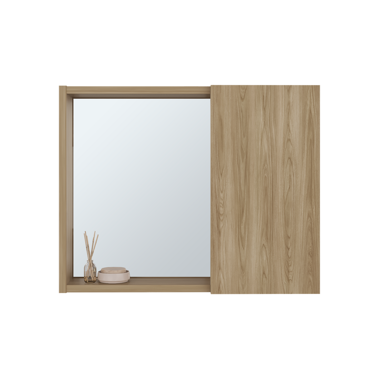 Gabinete de Baño Alessi Fresno 50.5x40.3cm con Espejo y con Un Entrepaño - GABINETES DE BANHO | Bylmo