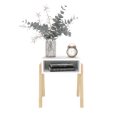 Mesa de Noche Pinetti Blanco 46x51cm con Un Compartimiento - MESAS DE NOCHE | Bylmo