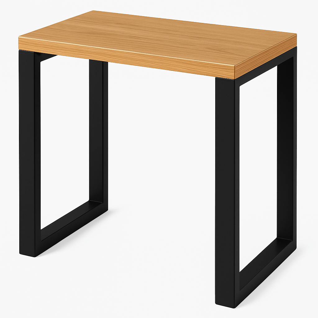 Mesa de Centro Alec Wengue y Natural 44x55cm Rectangular con Patas - MESAS DE CENTRO | Bylmo