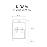 Dispensador de Agua Kalley Gris 31x52.5cm de Botellon de Piso - DISPENSADORES DE AGUA | Bylmo