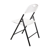 Silla Plegable BM F05 Blanco 39.5x79cm con Espaldar y con Asiento Rectangular - SILLAS Y BUTACOS | Bylmo