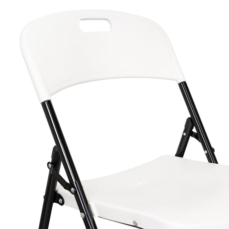 Silla Plegable BM F05 Blanco 39.5x79cm con Espaldar y con Asiento Rectangular - SILLAS Y BUTACOS | Bylmo