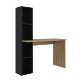 Escritorio con Biblioteca Aston Fresno Europeo y Wengue 120.3x145.8cm sin Cajones - ESCRITORIOS | Bylmo