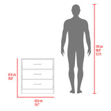 Cómoda Clay Fresno Europeo y Wengue 62.8x67.6cm de Tres Hileras con Tres Cajones - CAJONERAS Y COMODAS | Bylmo