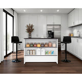Barra de Cocina Fendi Blanco y Wengue 120x90cm para Dos Asientos con Dos Entrepaños y Dos Compartimientos - BARRAS Y MUEBLES AUXILIARES | Bylmo