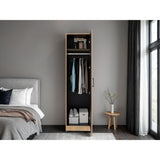 Closet Clay Fresno Europeo y Wengue 49.4x186.3cm con Una Puerta y Dos Compartimientos - CLOSETS | Bylmo