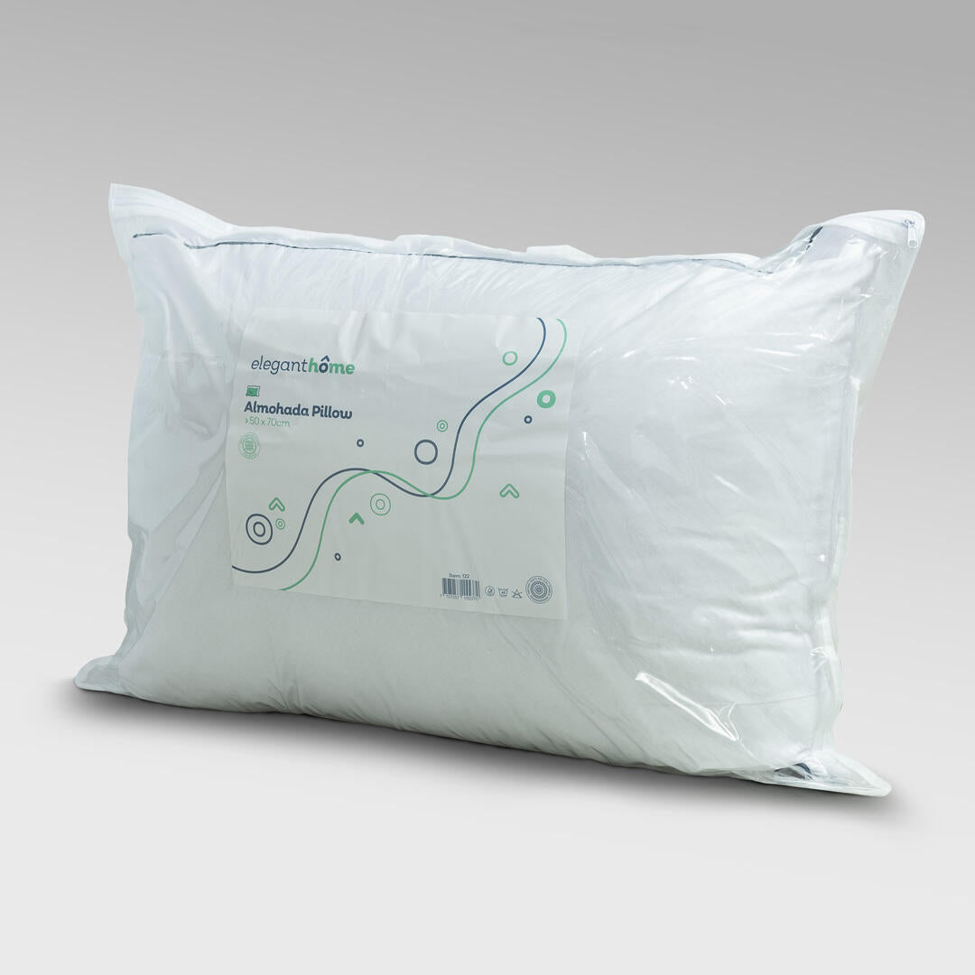 Almohada Pillow Blanco 50x90cm de Fibra Siliconada Suave Multipostura - ALMOHADAS | Bylmo