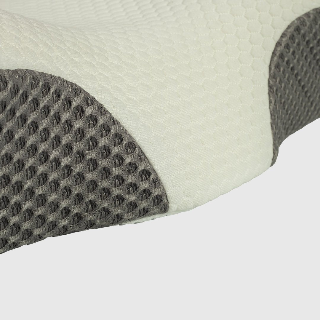 Almohada Ergo Comfort Gris y Negro 60x34cm de Espuma De Poliuretano Medio Para dormir Boca Arriba Y De Costado - ALMOHADAS | Bylmo