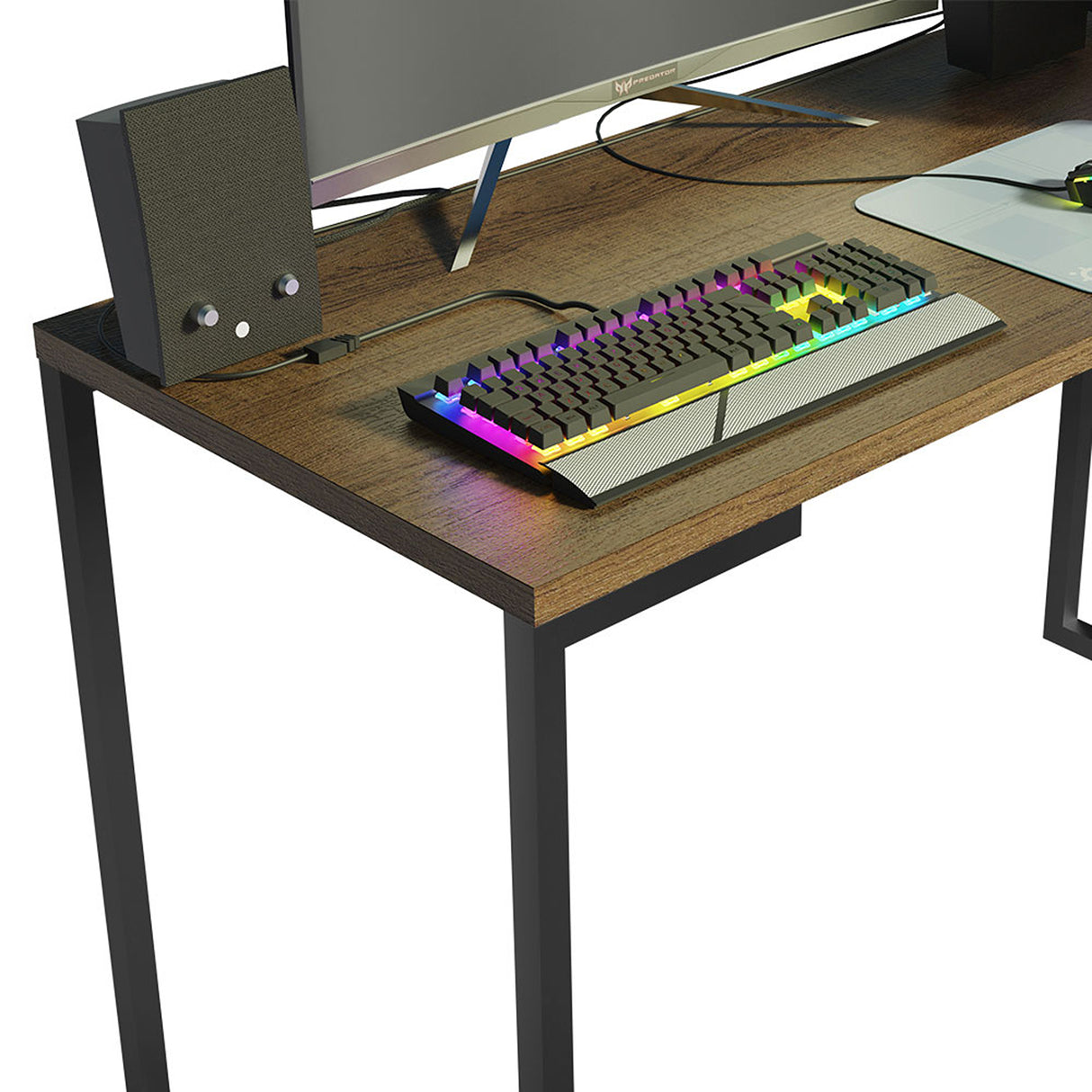 Escritorio Industrial Marron 120x73cm sin Cajones - ESCRITORIOS | Bylmo