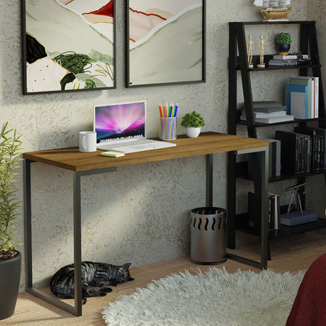 Escritorio Industrial Marron 120x73cm sin Cajones - ESCRITORIOS | Bylmo