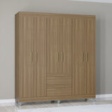 Closet Avila Castaño 164x190cm con Dos Cajones y con Seis Puertas - CLOSETS | Bylmo