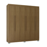 Closet Barcelona Castaño 180x200cm con Dos Cajones y con Seis Puertas - CLOSETS | Bylmo