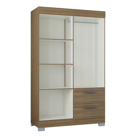 Closet Toquia Castaño 110x188cm con Dos Cajones y con Cuatro Puertas - CLOSETS | Bylmo