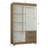 Closet Toquia Castaño 110x188cm con Dos Cajones y con Cuatro Puertas - CLOSETS | Bylmo
