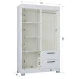 Closet Toquia Blanco 110x188cm con Dos Cajones y con Cuatro Puertas - CLOSETS | Bylmo