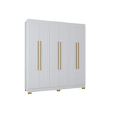 Closet Barcelona Blanco 180x200cm con Dos Cajones y con Seis Puertas - CLOSETS | Bylmo