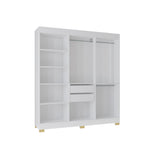 Closet Barcelona Blanco 180x200cm con Dos Cajones y con Seis Puertas - CLOSETS | Bylmo