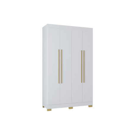 Closet Barcelona Blanco 120x202cm con Dos Cajones y con Cuatro Puertas - CLOSETS | Bylmo