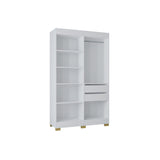 Closet Barcelona Blanco 120x202cm con Dos Cajones y con Cuatro Puertas - CLOSETS | Bylmo