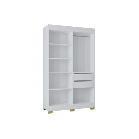 Closet Barcelona Blanco 120x202cm con Dos Cajones y con Cuatro Puertas - CLOSETS | Bylmo