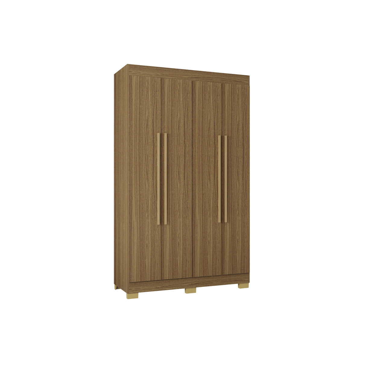 Closet Barcelona Castaño 120x202cm con Dos Cajones y con Cuatro Puertas - CLOSETS | Bylmo