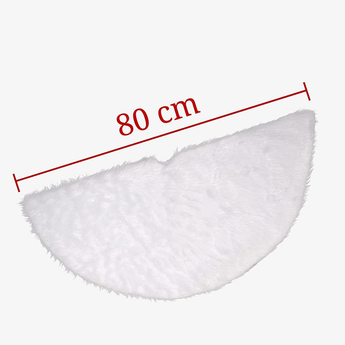 Tapete Pie de Árbol Blanco 80x80cm Circular Extrasuave Antideslizante para Navidad - TAPETES Y ALFOMBRAS | Bylmo